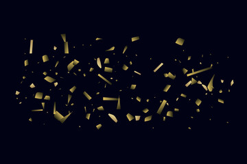 Abstract golden confetti. Decorative element. Luxury background for your design.