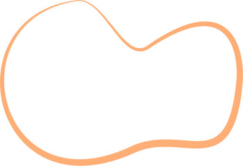 Aesthetic Blob Line Design Element Vector