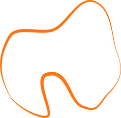 Aesthetic Blob Line Design Element Vector