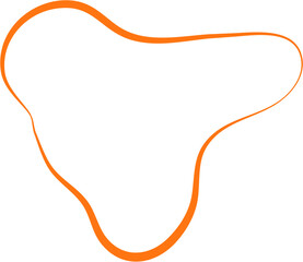 Aesthetic Blob Line Design Element Vector