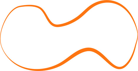 Aesthetic Blob Line Design Element Vector