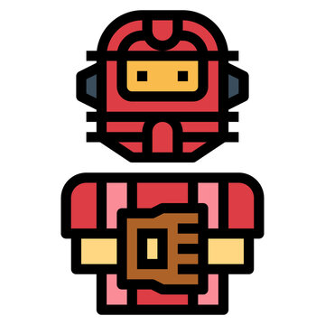 recommend clip art: catcher filled outline icon style