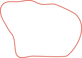 Aesthetic Blob Line Design Element Vector