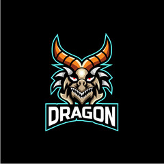 Dragon illustration logo design