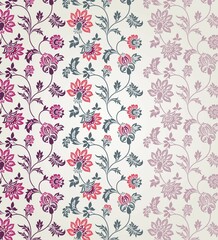 wedding card design, traditional paisley floral pattern , royal India	