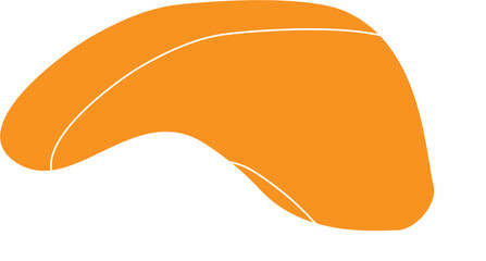 Orange Aesthetic Blob Design Element Vector