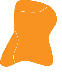 Orange Aesthetic Blob Design Element Vector