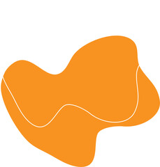 Orange Aesthetic Blob Design Element Vector