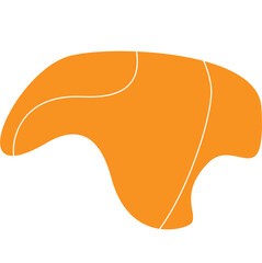 Orange Aesthetic Blob Design Element Vector