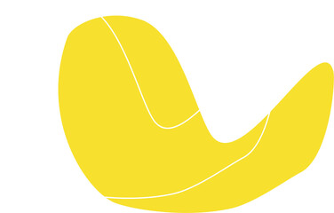 Yellow Aesthetic Blob Design Element Vector
