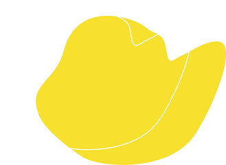 Yellow Aesthetic Blob Design Element Vector