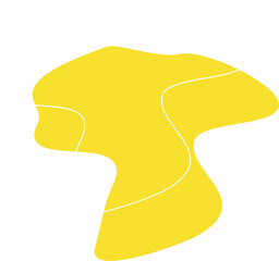 Yellow Aesthetic Blob Design Element Vector