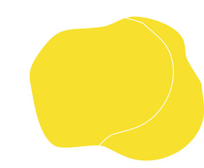 Yellow Aesthetic Blob Design Element Vector