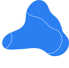 Blue Aesthetic Blob Design Element Vector