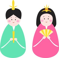 かわいい雛人形　雛祭り