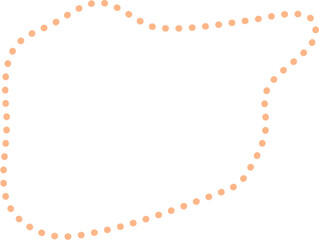 Dotted Blob Outline Design Element Vector