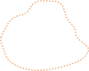 Dotted Blob Outline Design Element Vector