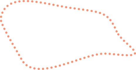 Dotted Blob Outline Design Element Vector