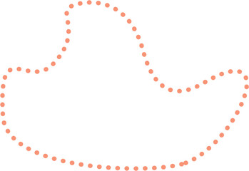 Dotted Blob Outline Design Element Vector