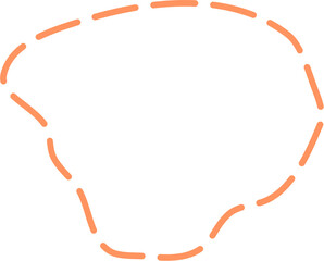 Dotted Blob Outline Design Element Vector