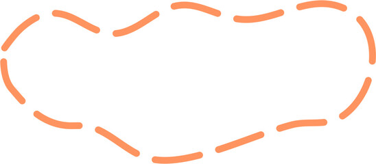 Dotted Blob Outline Design Element Vector