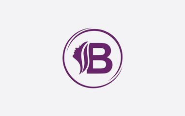 Fototapeta premium Beauty spa logo and woman hair logo symbol design with the letter and alphabet