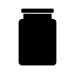 simple jar silhouette icon. Vector.