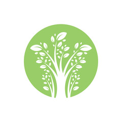 Tree leaf vector logo design