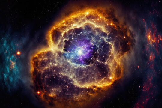 Starfield Elements of this Image Furnished by NASA. Generative AI © AkuAku