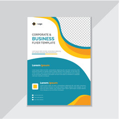 Modern business flyer design template.