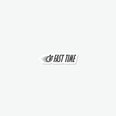 Obraz premium Fast time logo icon sticker isolated on gray background