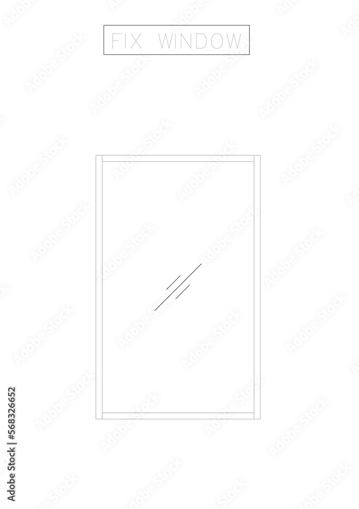 Poster 2d fix window joint mullion and transoms top view