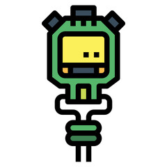 stopwatch filled outline icon style