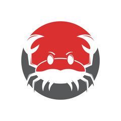 Crab seafood logo template vector icon