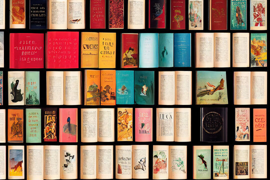 Illustrative image of new books in bookstore