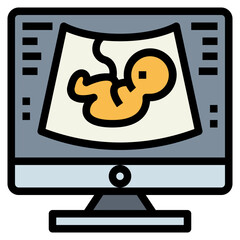ultrasound filled outline icon style