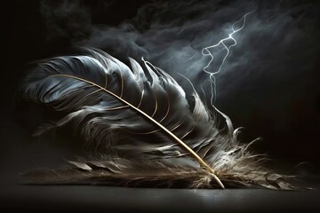 beauticul feather in the thunder