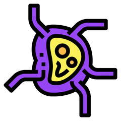 lymph nodes filled outline icon style