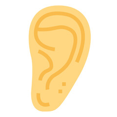 ear flat icon style