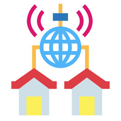 Local Area flat icon style