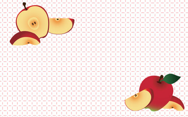 りんごを配置した背景・フレーム