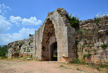Evdirhan Caravanserai, located in Antalya, Turkey, was built during the Seljuk period and in the 13th century.
