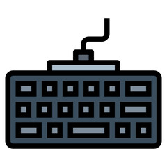 keyboard filled outline icon style