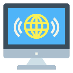 desktop flat icon style