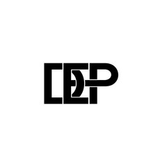 DEP initial letter monogram logo design
