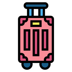 Luggage filled outline icon style