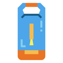 dry bag flat icon style