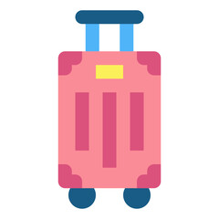 Luggage flat icon style