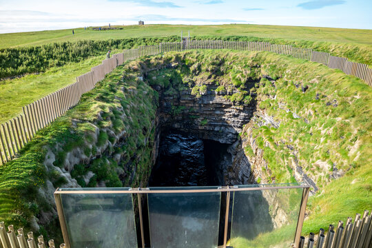 The blowhole at Downpatrick Head In County Mayo - Ireland