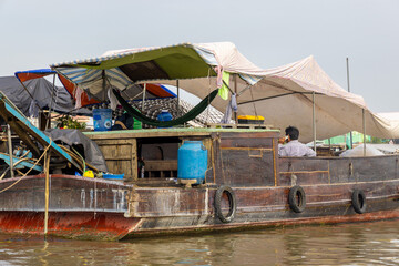Floating market in the Mekong delta, Vietnam